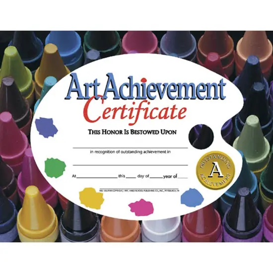 Art Achievement Certificate, 8.5" x 11", Pack of 30 {1}
