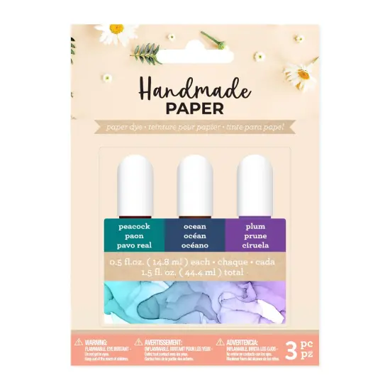 American Crafts Handmade Paper Dye 0.50oz 3/Pkg-Blues {1}