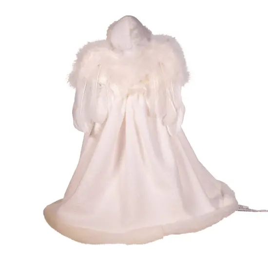 Kurt Adler UL 10-Light 14-Inch White Angel Tree Topper {3}