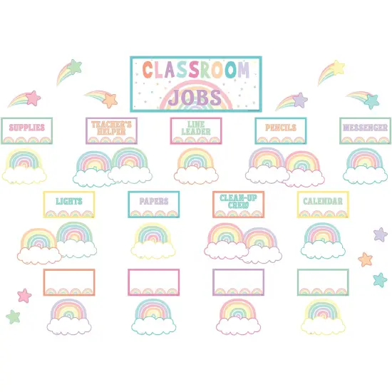 Pastel Pop Classroom Jobs Mini Bulletin Board Set {1}