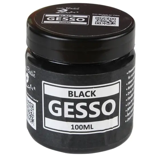 Little Birdie Gesso 100ml-Black {1}