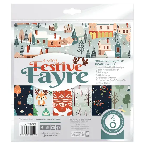 Tonic Studios Art Pad 8"X8"-A Very Festive Fayre {1}