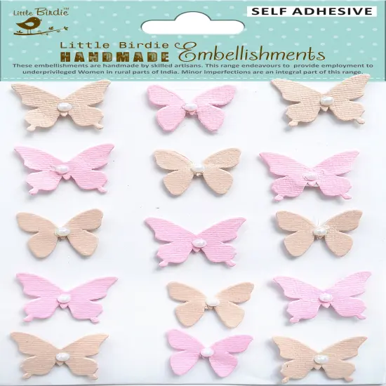 Little Birdie Pearl Butterfly 15/Pkg {1}