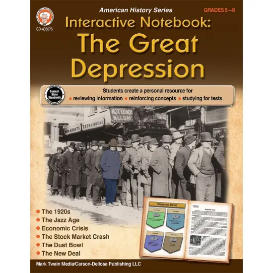 Interactive Notebook: The Great Depression, Grade 5-8 {1}