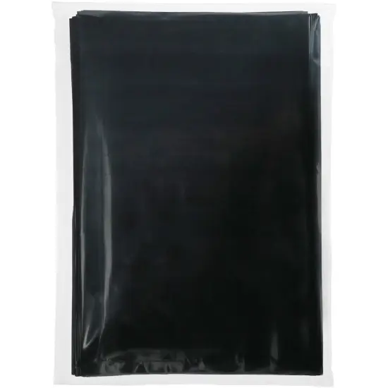 Plymor 6" x 9", Black 2 Mil Flat Open Plastic Poly Bags {5}