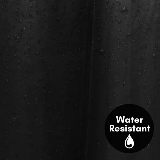 Americanflat 71x74 Solid Black Shower Curtain - Water Resistant - Polyester Fabric {3}