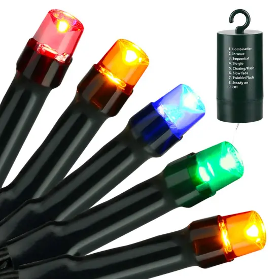 Joomer Battery Christmas String Lights, 66ft 200LED Fairy Lights Battery Operated Timer 8 Modes Waterproof for Outdoor Home Garden Party Holiday Christmas Trees Decoration (Multicolor) {2}