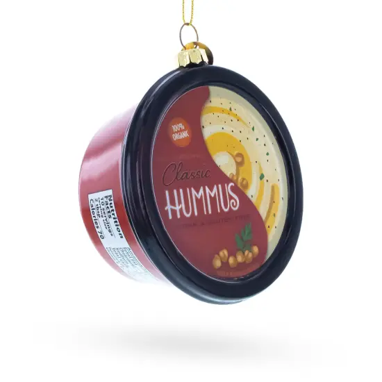 Hummus Glass Christmas Ornament {1}