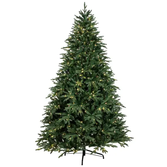 Northlight Real Touch&trade; Pre-Lit Ashburn Pine Artificial Christmas Tree - 6.5' Warm White LED Green {3}
