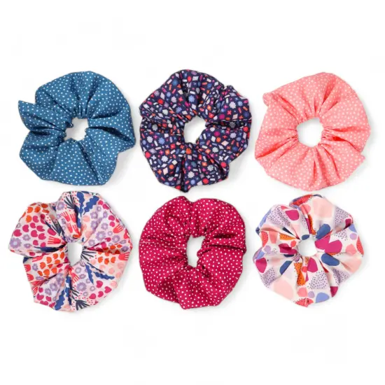 Crosscut Sewing Co.&reg; Scrunchie Sewing Project Kit for Beginners with Fabric, Instructions and Video Agnes floral {3}