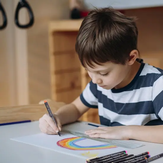 8 Colors Waterproof Ink,FineLiner Pens for Art Illustration,Sketching, Anime, Bullet journal,and Technical Drawing {4}