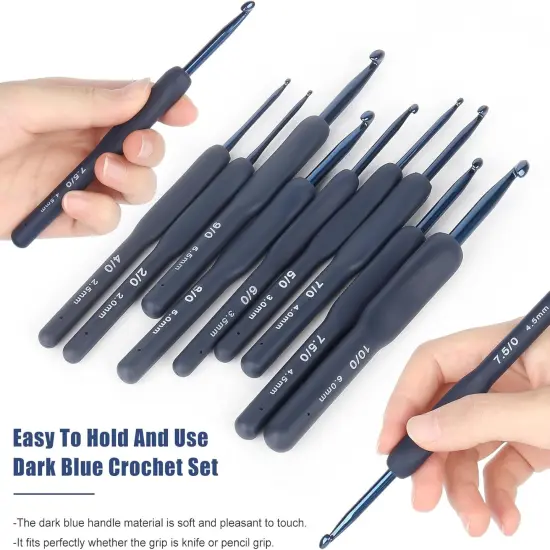 Coopay Dark Blue Crochet Hooks {2}