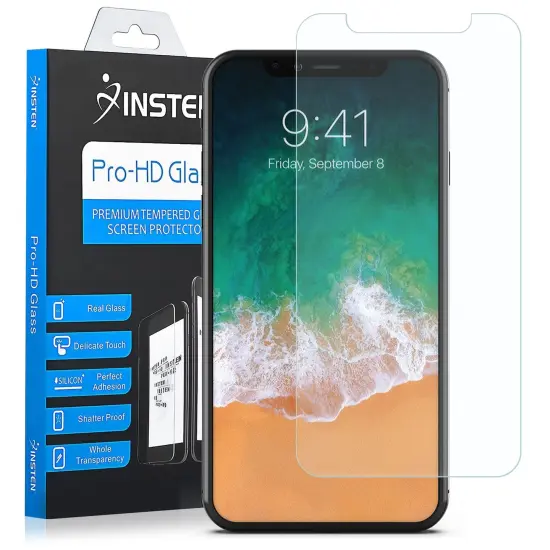 Insten Ultra Clear Tempered Glass Full Coverage Edge to Edge Cover Protector for iPhone 11 Pro XS X (9H Hardness Scratch-Resistant) {1}