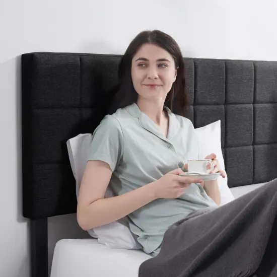 Nestl Square Tufted Fabric Headboard {7}