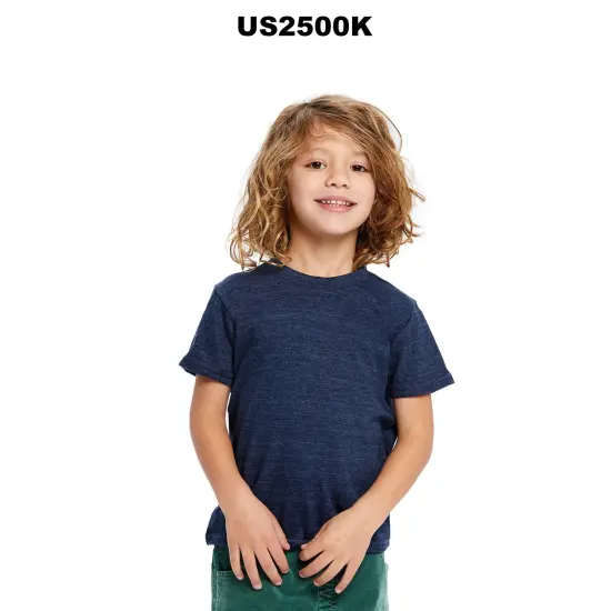 US Blanks&reg; Toddler Tri-Blend Crewneck T-Shirt Tri blue {3}