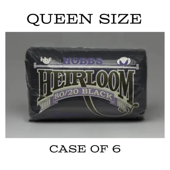 Hobbs Heirloom Black 80/20 Queen Size Batting Case {1}