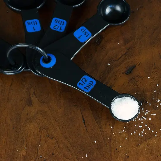 Chef Craft 10 Piece Easy Read Measuring Cups & Spoons Set - Black / Blue {2}