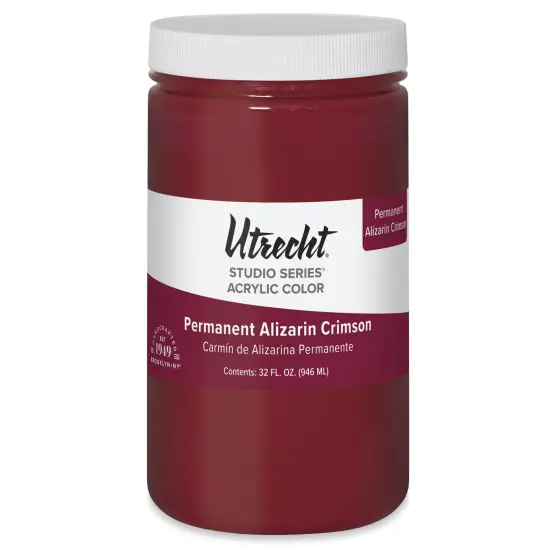 Utrecht Studio Series Acrylic Paint - Permanent Alizarin Crimson, 946 ml jar {1}