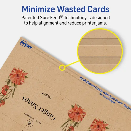 Avery Kraft Brown Tent Cards, 2" x 3-1/2" Rectangle {4}