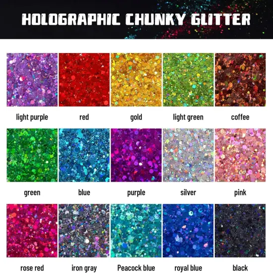 Holographic Chunky Glitter for Crafts {2}