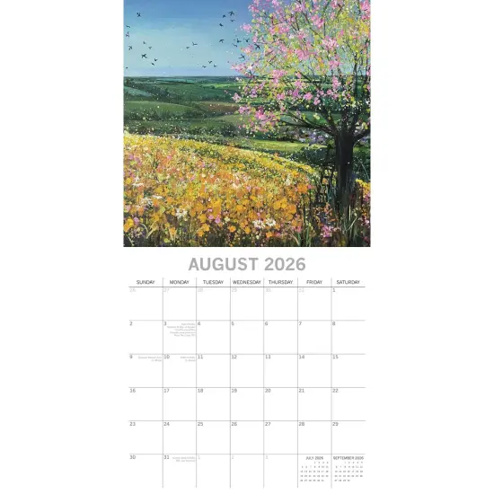 The Gifted Stationary 2026 Square Wall Calendar, A Country Stroll, 16-Month Arts and Antiques Theme Hanging Calendar with 180 Reminder Stickers, Month Planner for Home or Creative Spaces(12x12 In) Multicolor {3}
