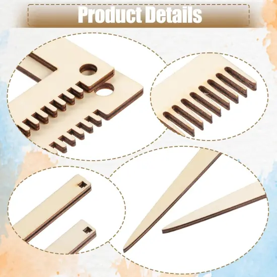 6 Sets Rectangle Weaving Loom Kit for Adults Beginners {4}