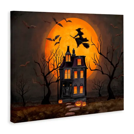 Stupell Industries Haunted Night Mansion Canvas, design by Nicole Tamarin {3}