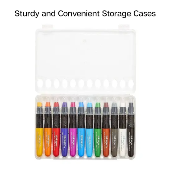 KINGART&reg; Gel Stick Crayons, 12 Colors {5}
