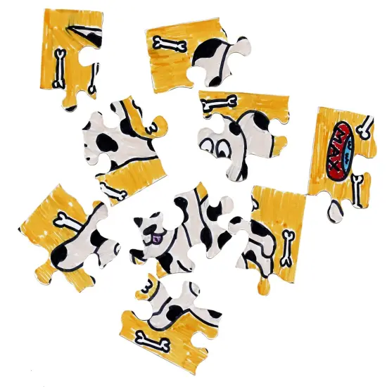 Hygloss Compoz-A-Puzzle Blank Jigsaw Puzzle 4"X5.5" 24/Pkg-9 Pieces {5}