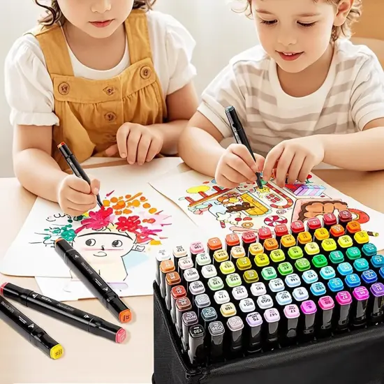 Alcohol Markers 168 Colors with Base Drawing Pen {4}