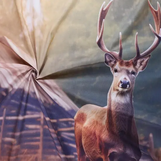 Mook Fabrics Wildlife Cotton Fabric [45 in. Wide] - By The Yard Deer (36" Panel) {3}