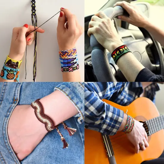 Peirich Embroidery Floss Cross Stitch Supplies, Friendship Bracelets String Kit Embroidery Floss Kit Cross Stitch Kits with Organizer Sewing Boxes Cross Stitch Tools - Gift for Christmas Birthday {2}