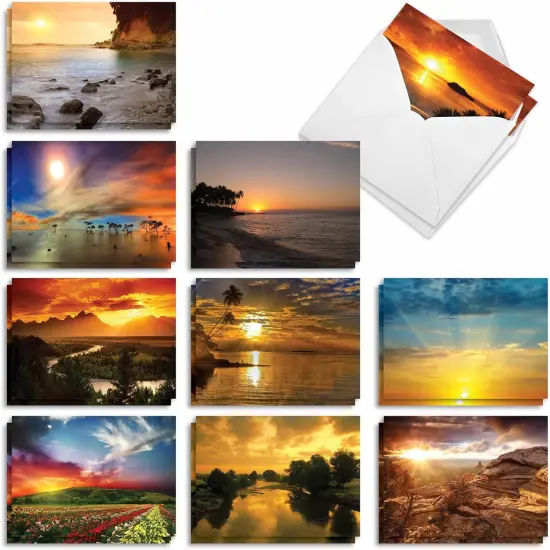 20 Landscape Nature Note Cards Blank (4 x 5.12 Inch) {1}