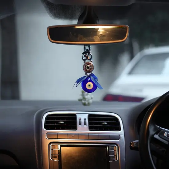 Evil Eye Hanging Decoration Om Design Evil Eye Decor for Living Room Bedroom Office Car Hanging Turkish Nazar Amulet Door Wall Hanging Ornament for Good Luck Pendant Charm Gift (6 Inch) {3}