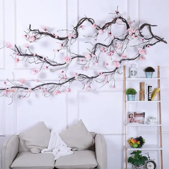 Artificial Magnolia Orchid Flowers for Wall Hanging {2}