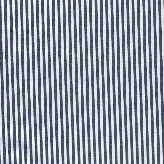 1 Yard Poplin Stripe Fabric, 57/58&Prime; Wide Polyester Cotton Blend ROYAL {3}