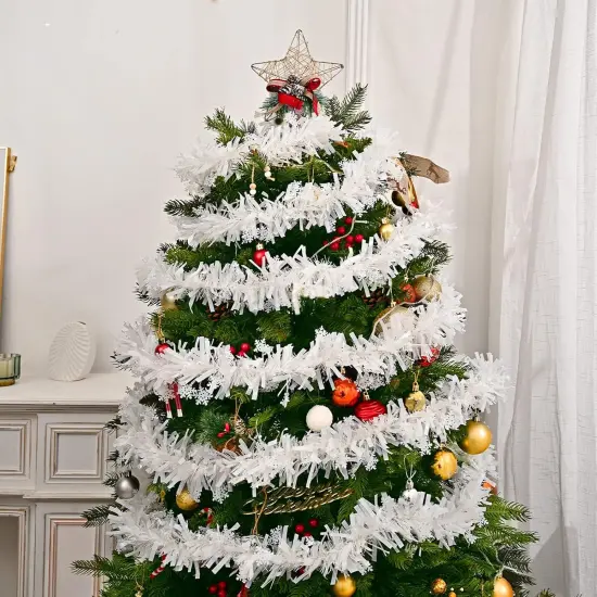 Snowflake Christmas Tinsel Garland {2}