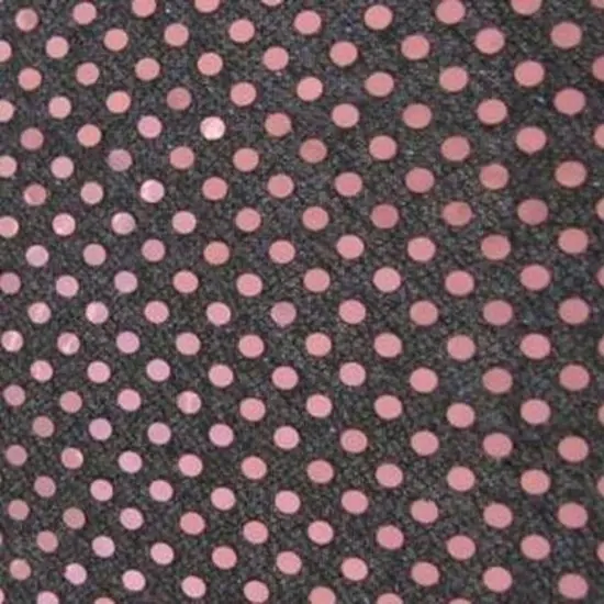 3MM 1 Yard Width 42/43 inches Black & Pink Sequin Fabric on American Knit Lightweight Apparel, Costume Fabric {1}
