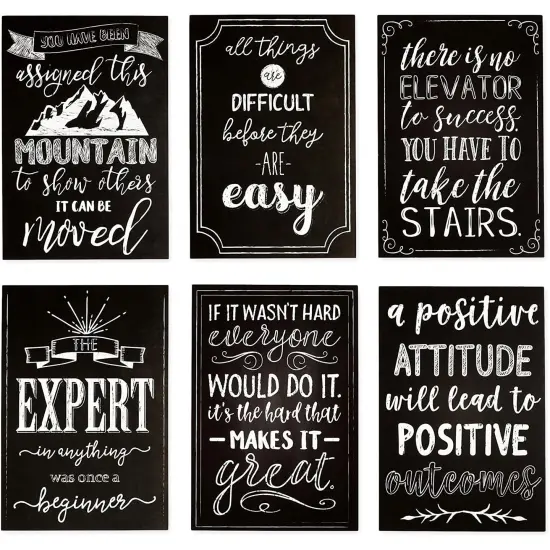 Motivational Postcards, 20 Designs (4 x 6 in, 40 Pack) Black {5}