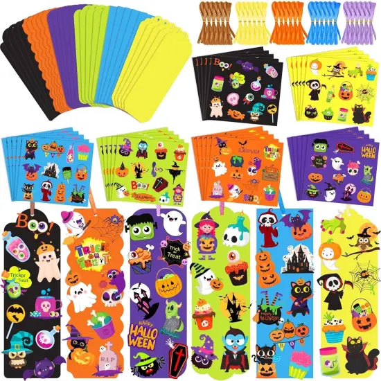 30 Sets Halloween Crafts , DIY Halloween Bookmarks Craft Kits {1}