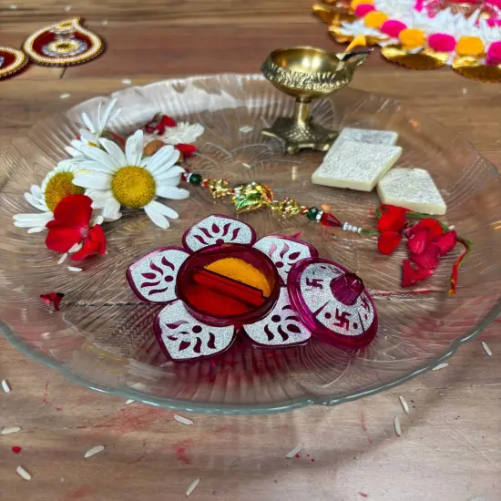 Lotus Haldi Kumkum Holder, Thamboolam, Pooja Favor, Diwali Gift, Diwali Favor, Deewali Decor, Haldikumkum Plate, Pooja Return Gift {6}