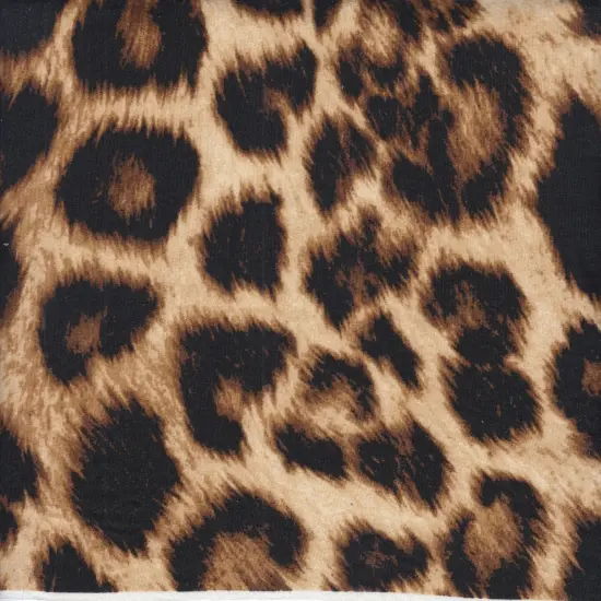 1 Yard Soft Stretch Brown DTY Brushed Animal Print Knit Fabric 58/60 Inches Wide {4}