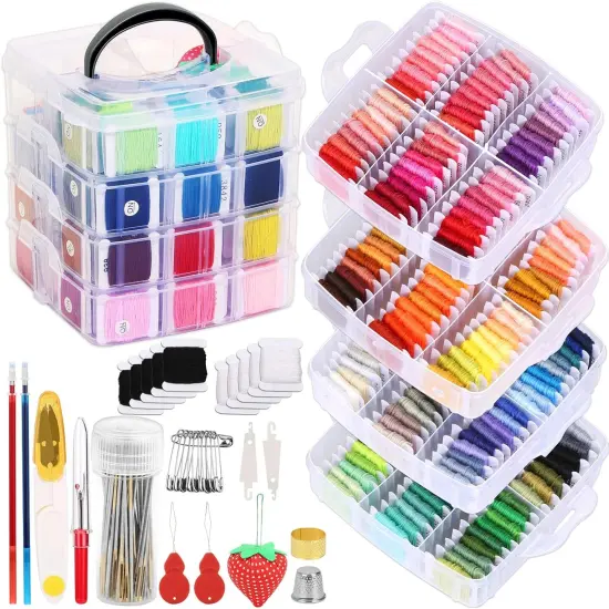 276 Pack Embroidery Floss Thread Kit(210 Colors) {1}