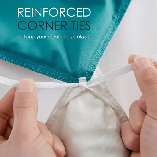 Hearth & Harbor Duvet Cover With Fitted Sheet Soft Double Brushed Bedding Set {5}