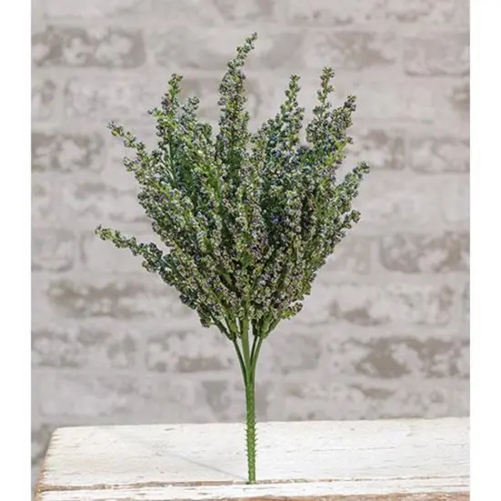 12" Green Artificial Blue Heather Bush Stem for Spring Table Centerpiece or Home Floral Display {2}