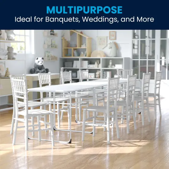 Emma and Oliver Child&rsquo;s All Occasion Resin Chiavari Chair for Home or Home Based Rental Business Clear {7}