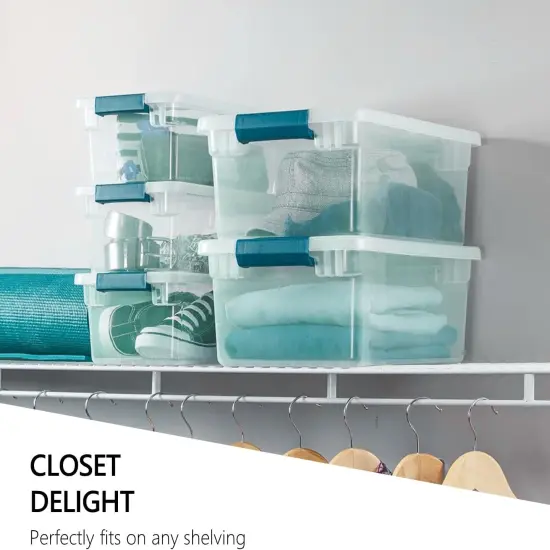 Clear Plastic Storage Bins with Lids {4}