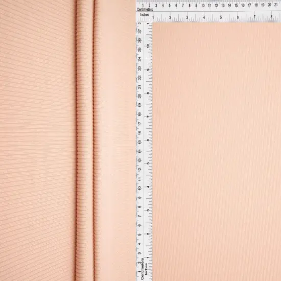 1 Yard 2x1 Yummy Rib Solid Knit Fabric 170 GSM, 58/60&Prime; Wide Polyester Spandex Blend ORANGE LT {6}