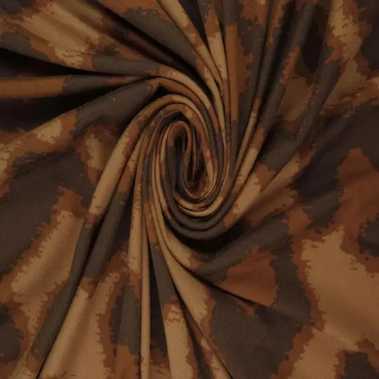 DTY Brushed Animal Print Fabric Soft Stretch Knit, 58/60" Wide TAUPE {2}