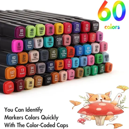 60 Colors Art Markers Pens {3}
